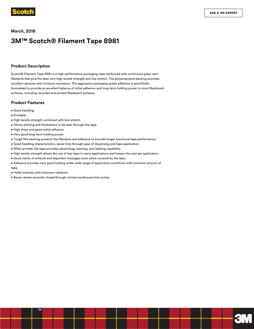 3M™ Scotch® Filament Tape 8981