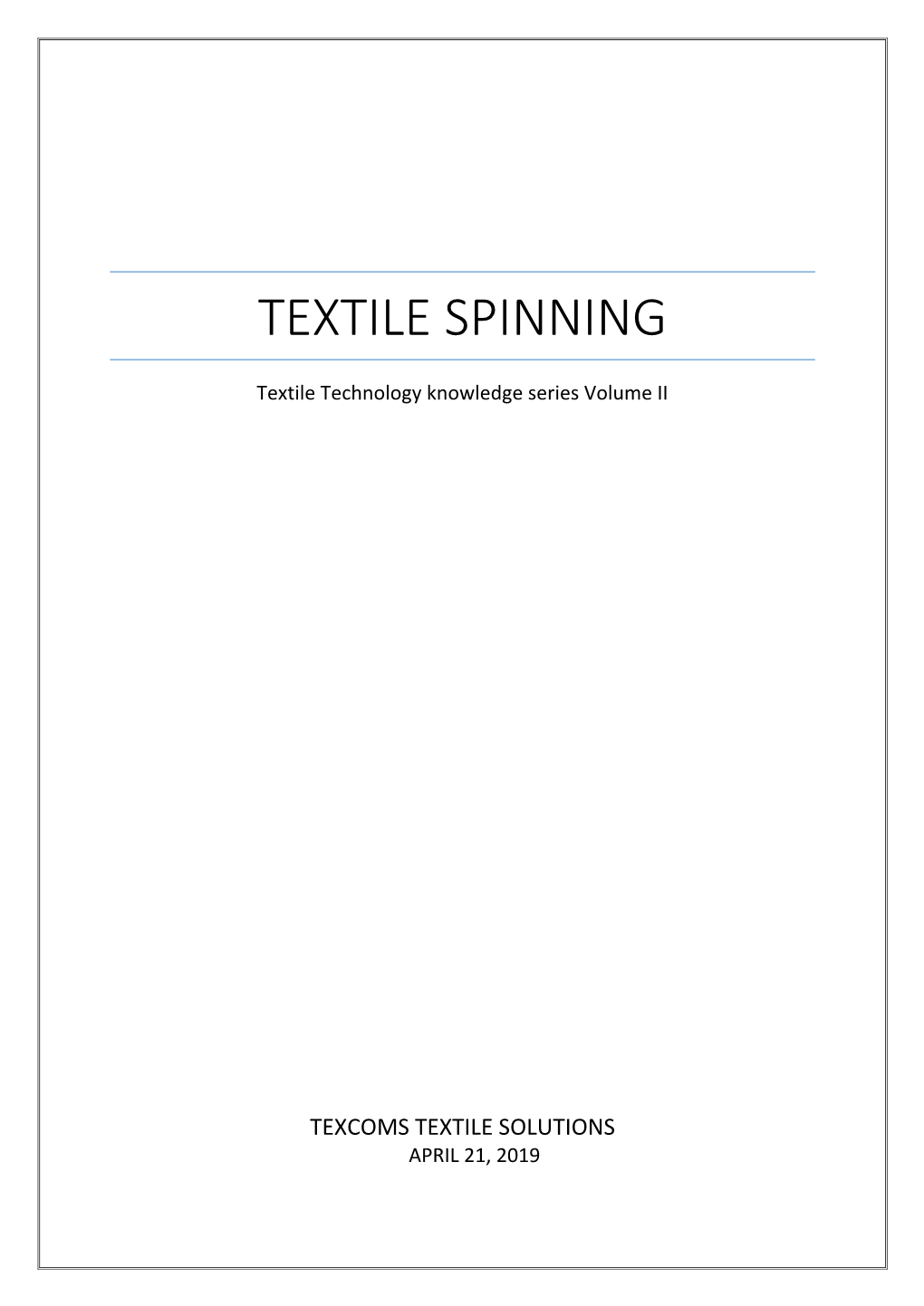 Textile Spinning