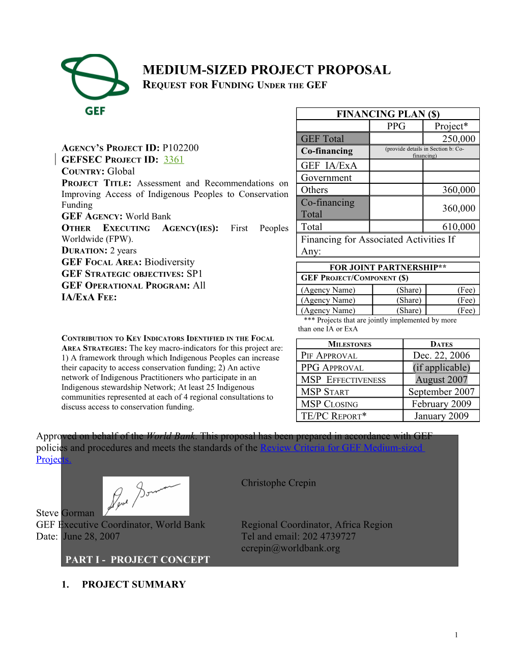 Financing Plan (In Us$) s20