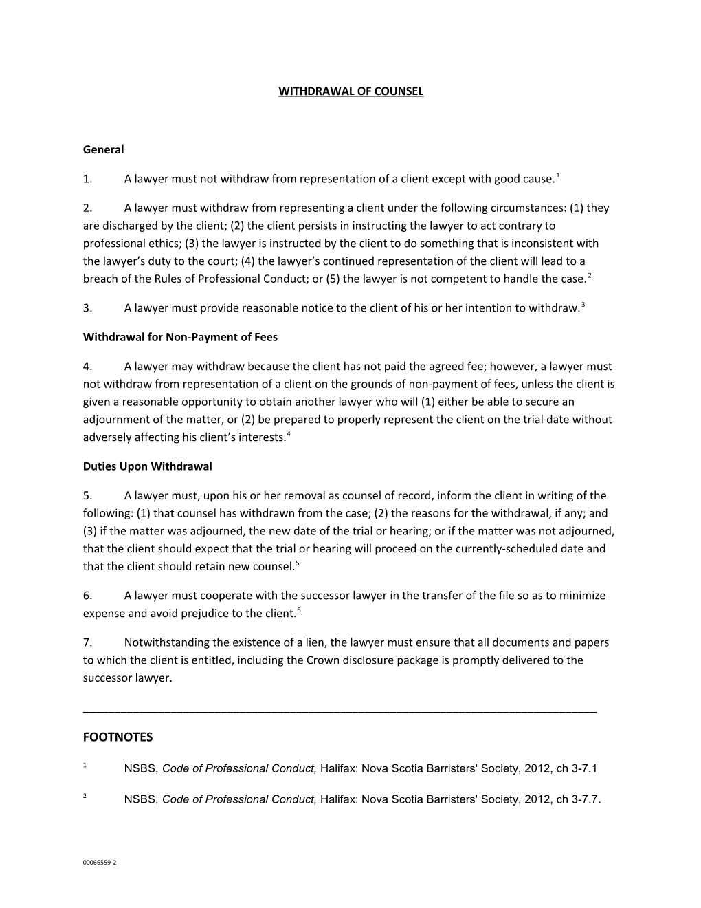 Withdrawal of Counsel Standard for Council Sept 2015 (00066559-2)