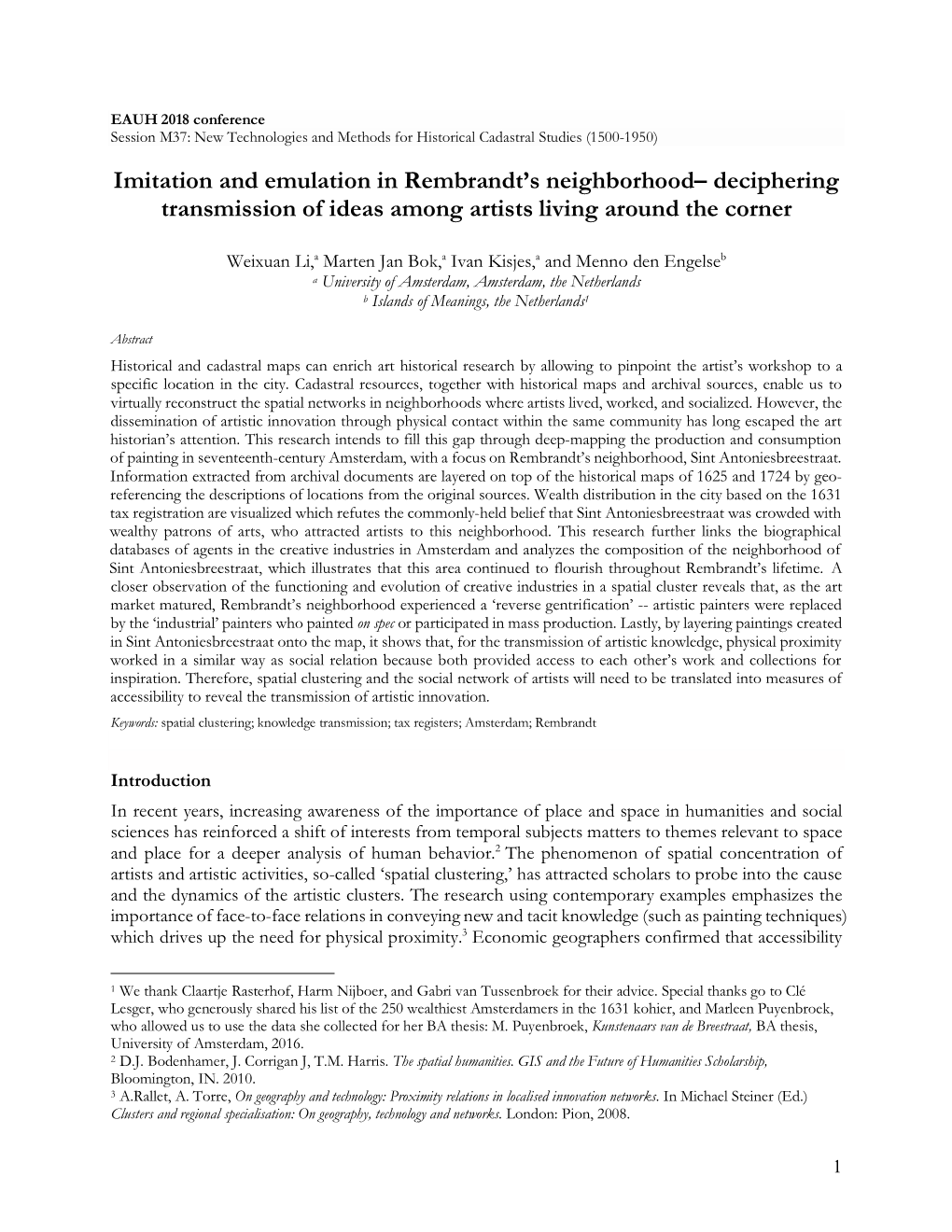 Imitation and Emulation in Rembrandt's Neighborhood