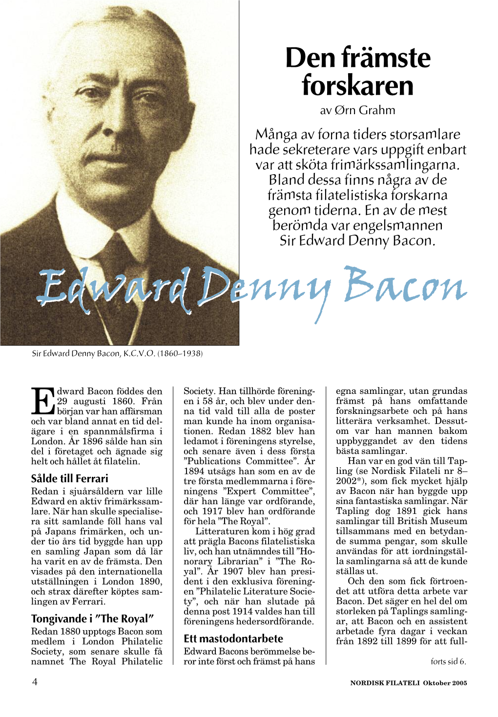 Edward Denny Bacon