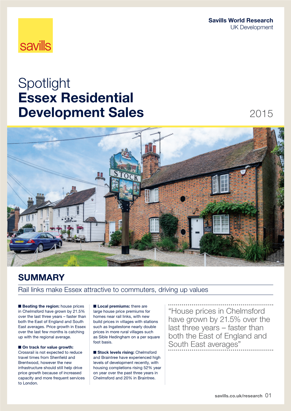 Spotlight Essex Residential Development Sales 2015