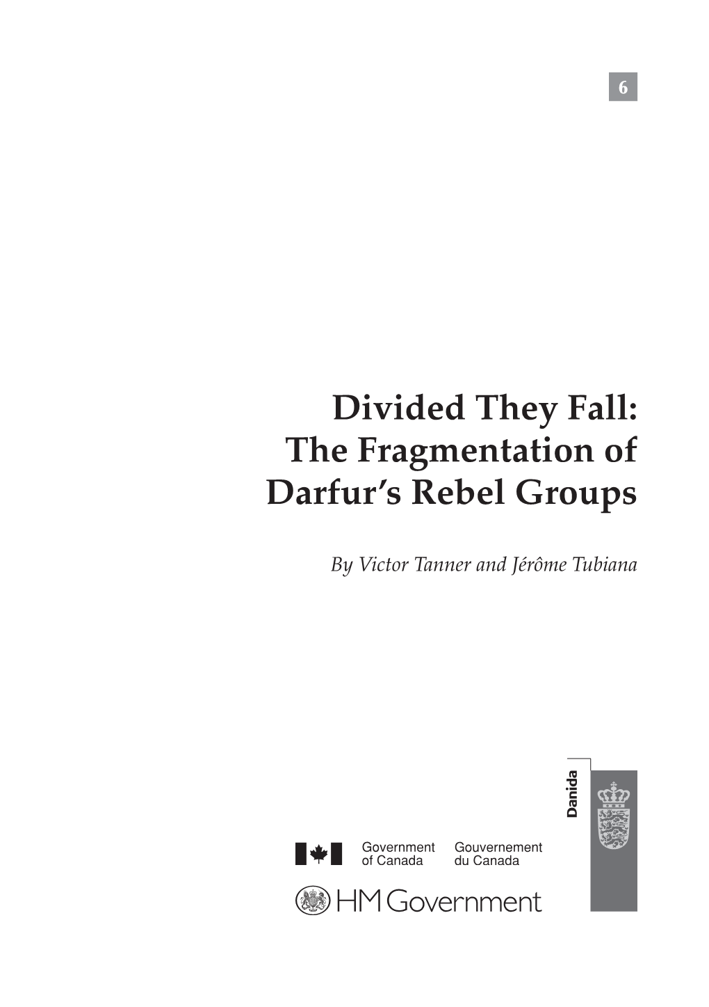 The Fragmentation of Darfur's Rebel Groups