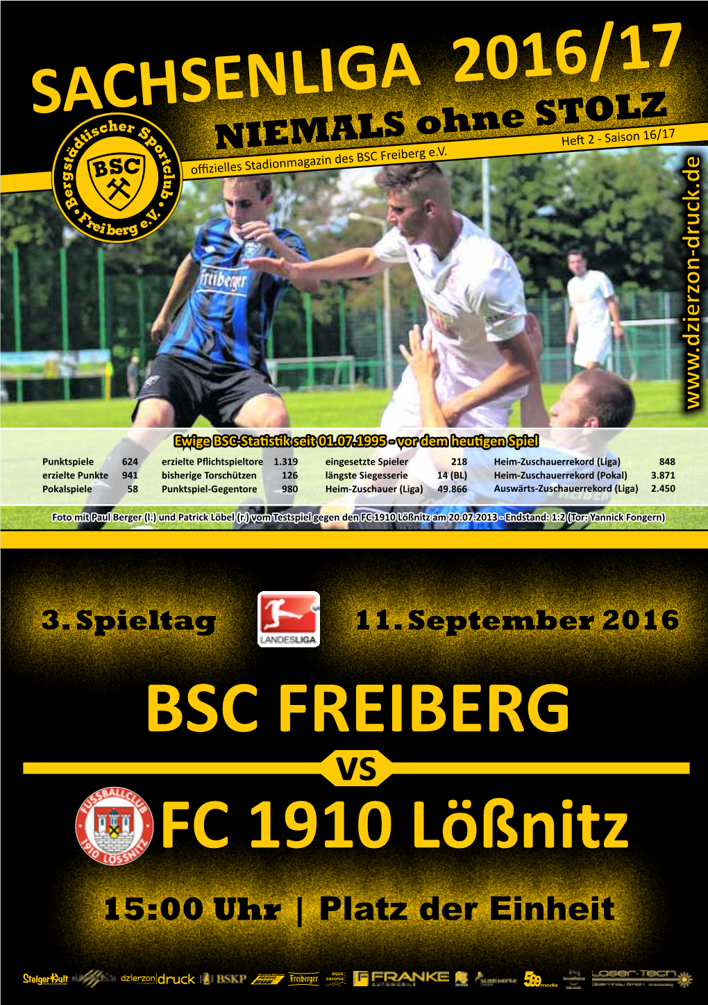 FC 1910 Lößnitz Am 20.07.2013 - Endstand: 1:2 (Tor: Yannick Fongern)