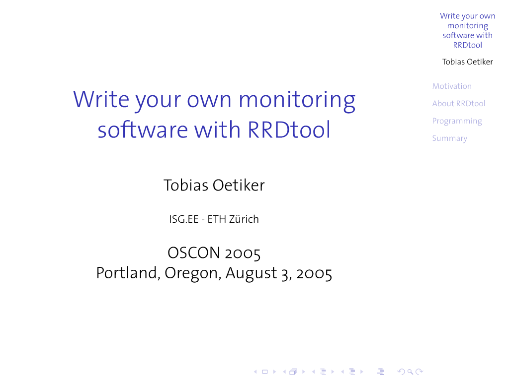 Write Your Own Monitoring Software with Rrdtool