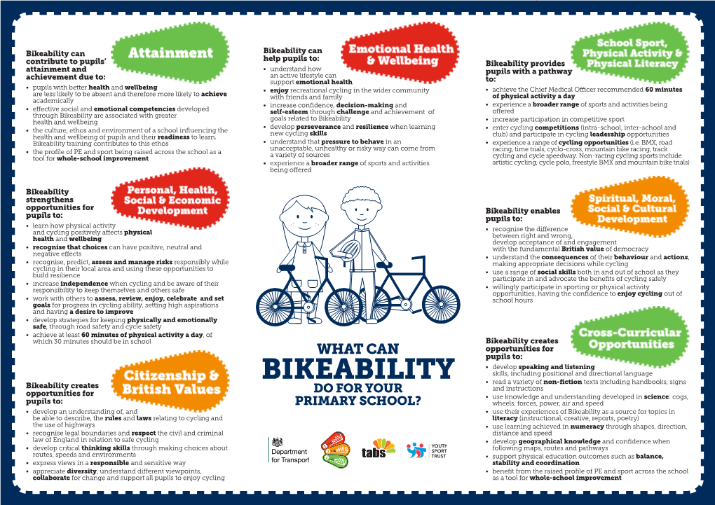 What Bikeability Can Do for Your Primary School