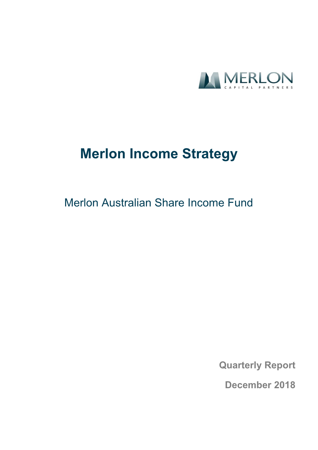 Merlon Income Strategy