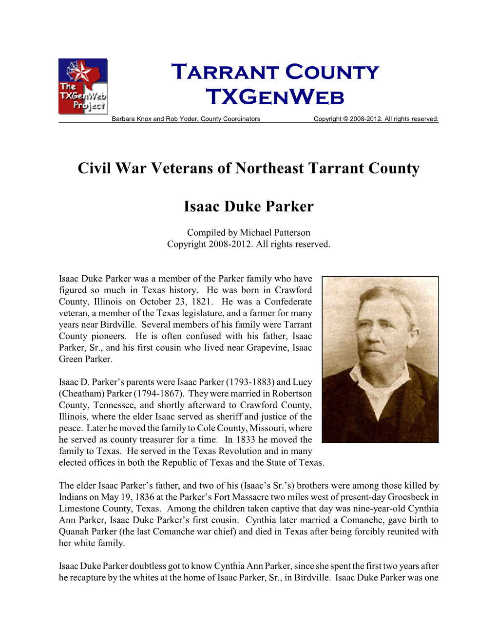 Civil War Veterans of Northeast Tarrant County