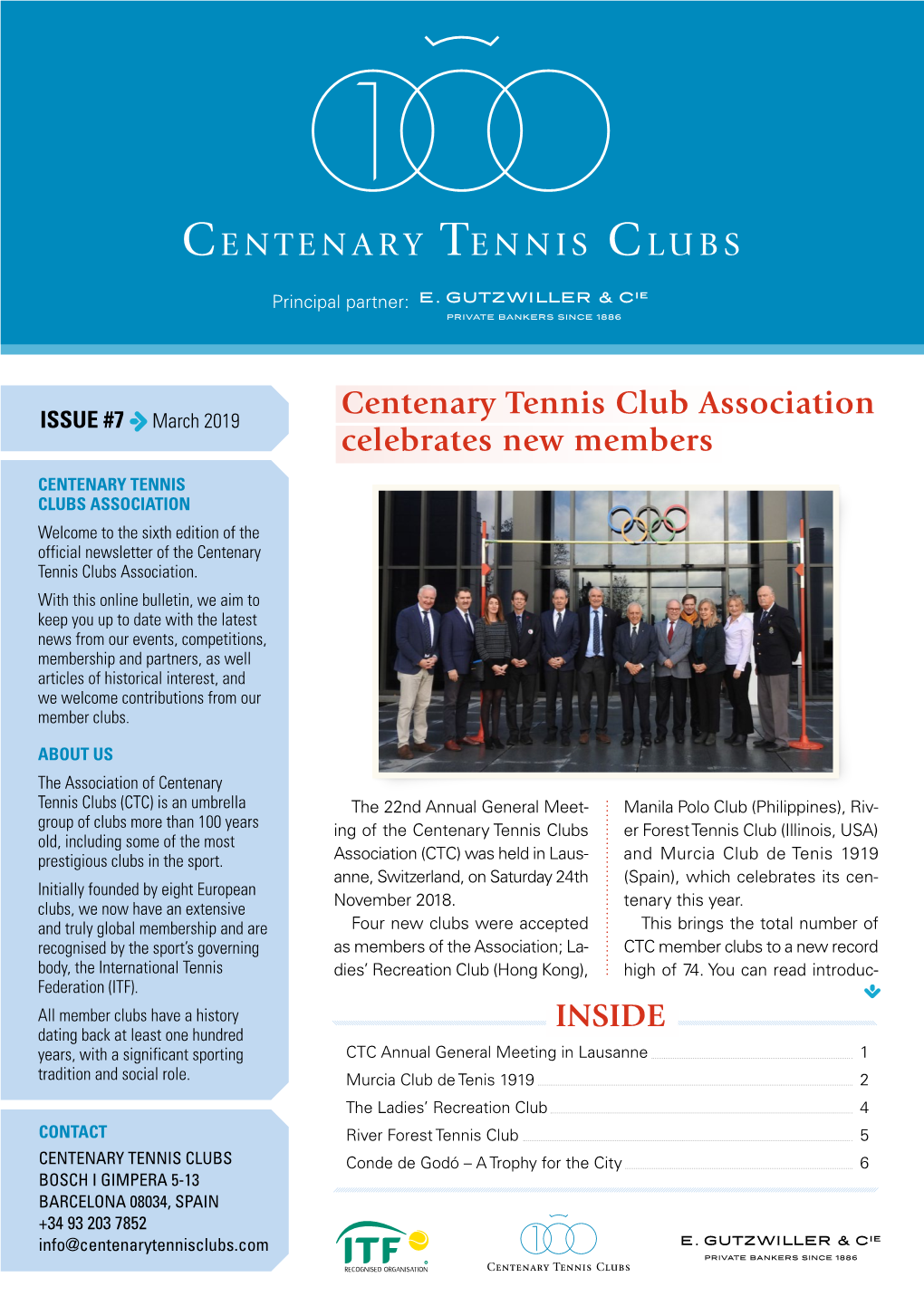 INSIDE Centenary Tennis Club Association Celebrates New Members