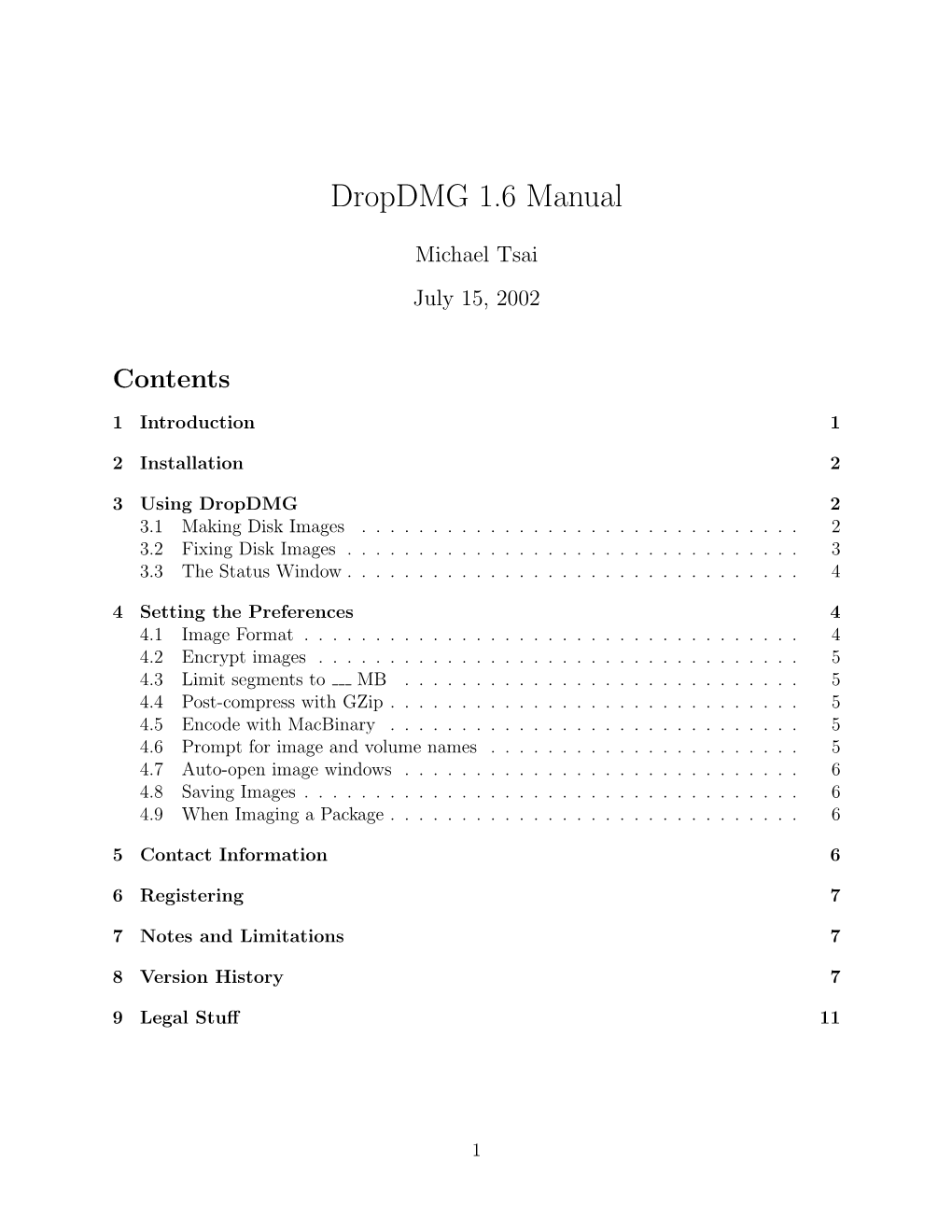 Dropdmg Manual (PDF) from the Help Menu