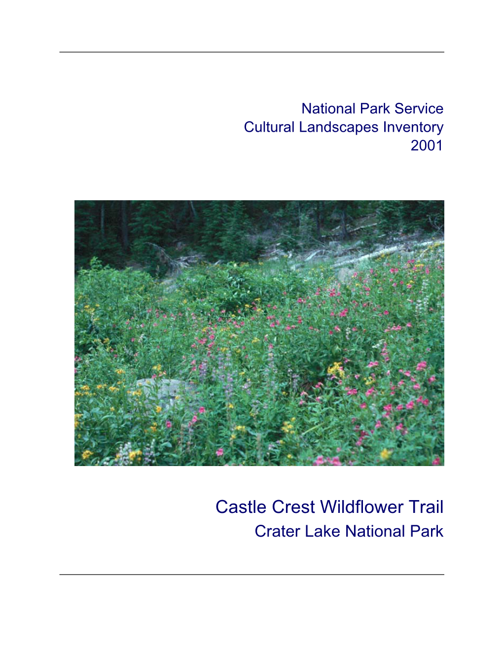 Cultural Landscapes Inventory: Castle Crest Wildflower Trail