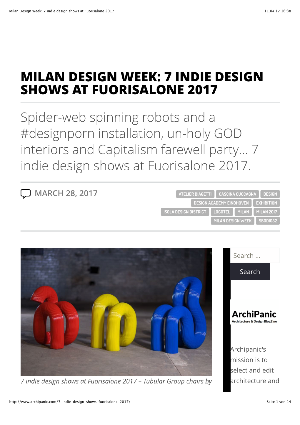 Milan Design Week: 7 Indie Design Shows at Fuorisalone 2017 11.04.17 16:38