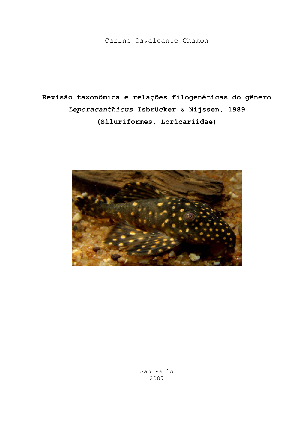 Loricariidae, Hypostominae, Ancistrini) Estão Distribuídas Em Diversas Drenagens Da Bacia Amazônica E Na Bacia Do Rio Orinoco