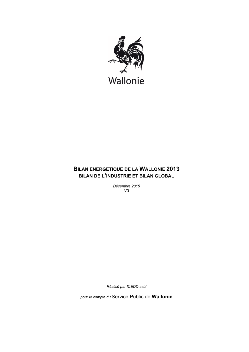 Bilan Energetique De La Wallonie 2013 Bilan De L’Industrie Et Bilan Global