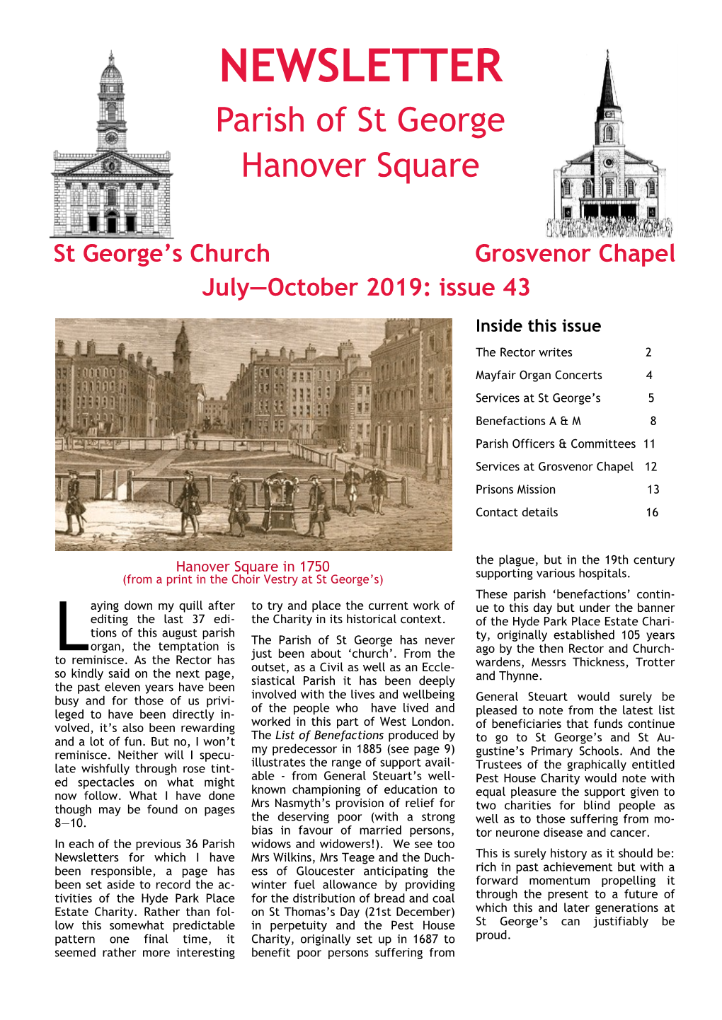 NEWSLETTER Parish of St George Hanover Square