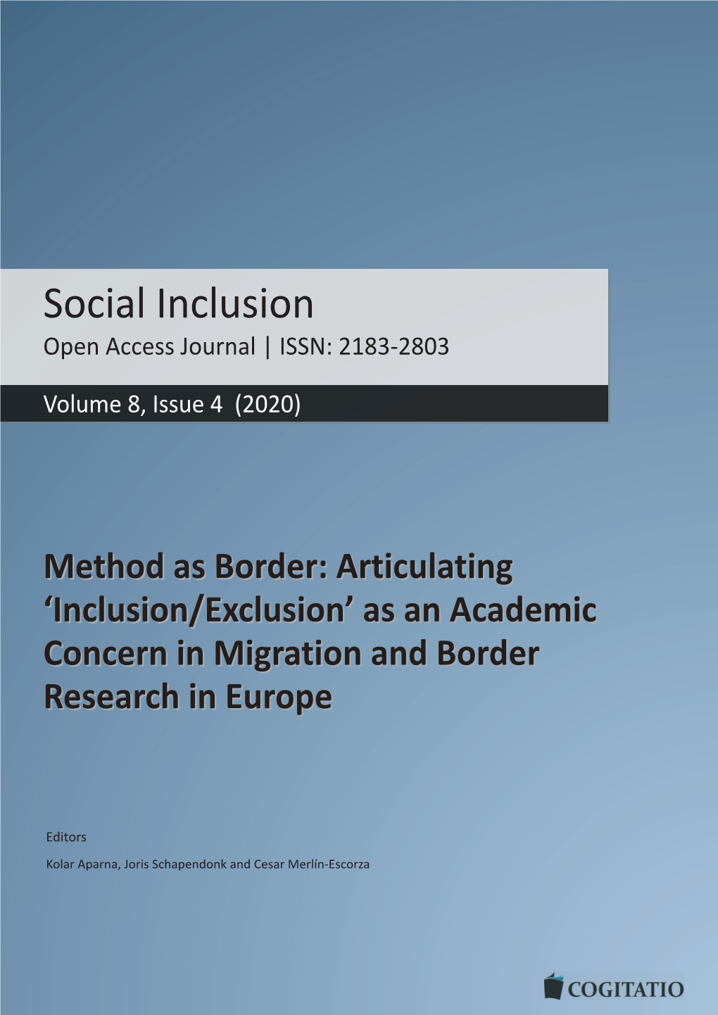 Social Inclusion Open Access Journal | ISSN: 2183-2803