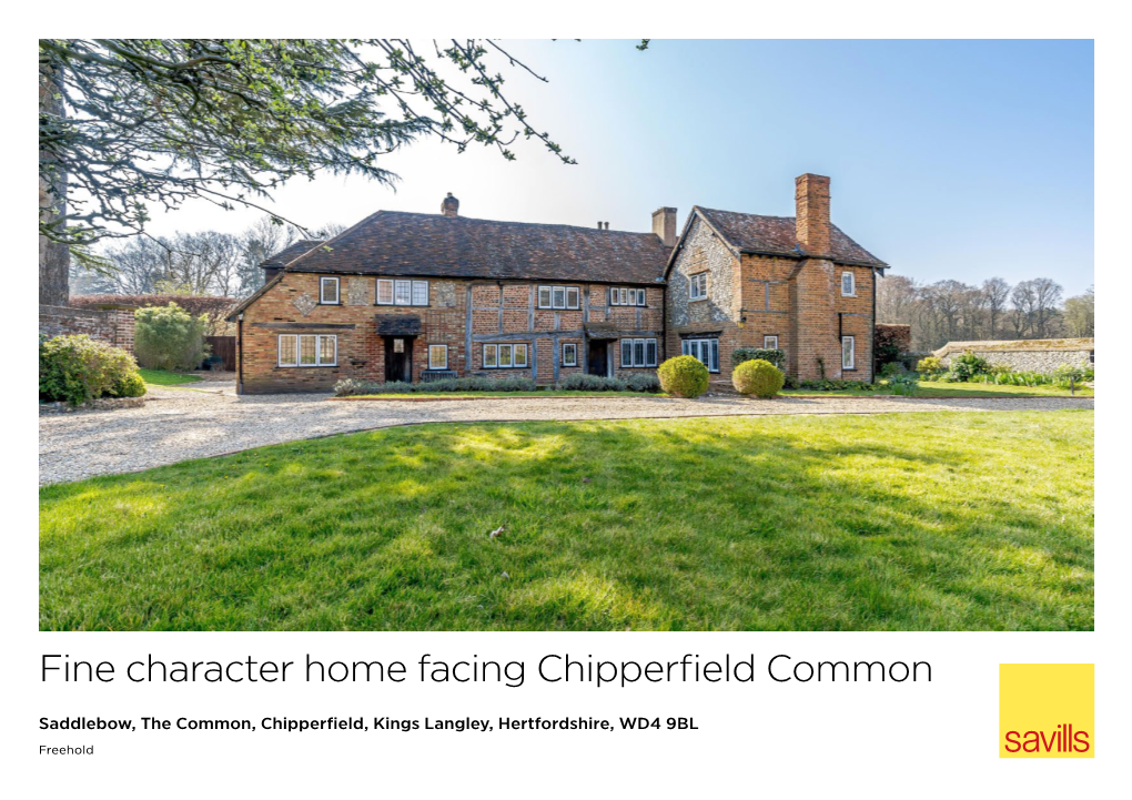 Fine Character Home Facing Chipperfield Common