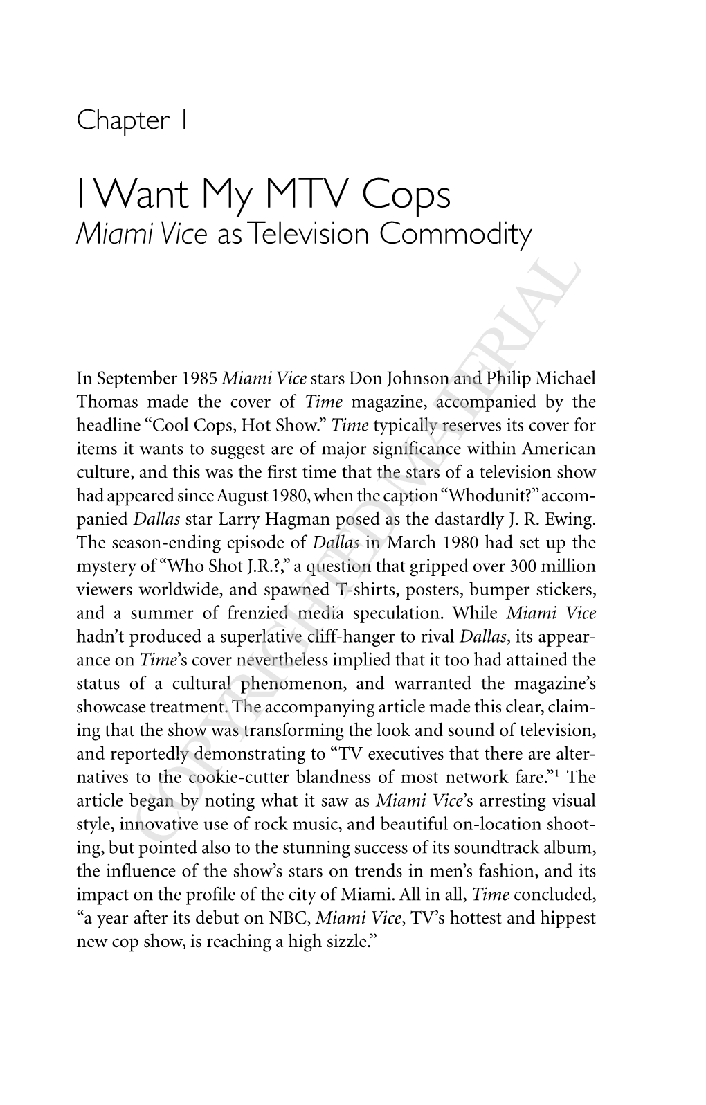 Miami Vice As Television Commodity