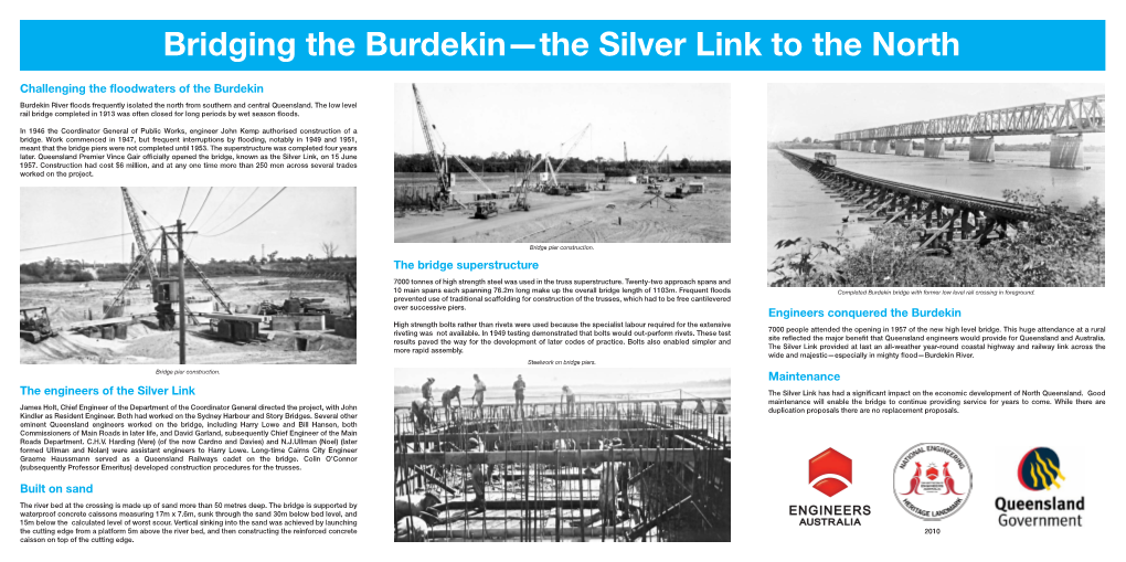 Bridging the Burdekin—The Silver Link to the North