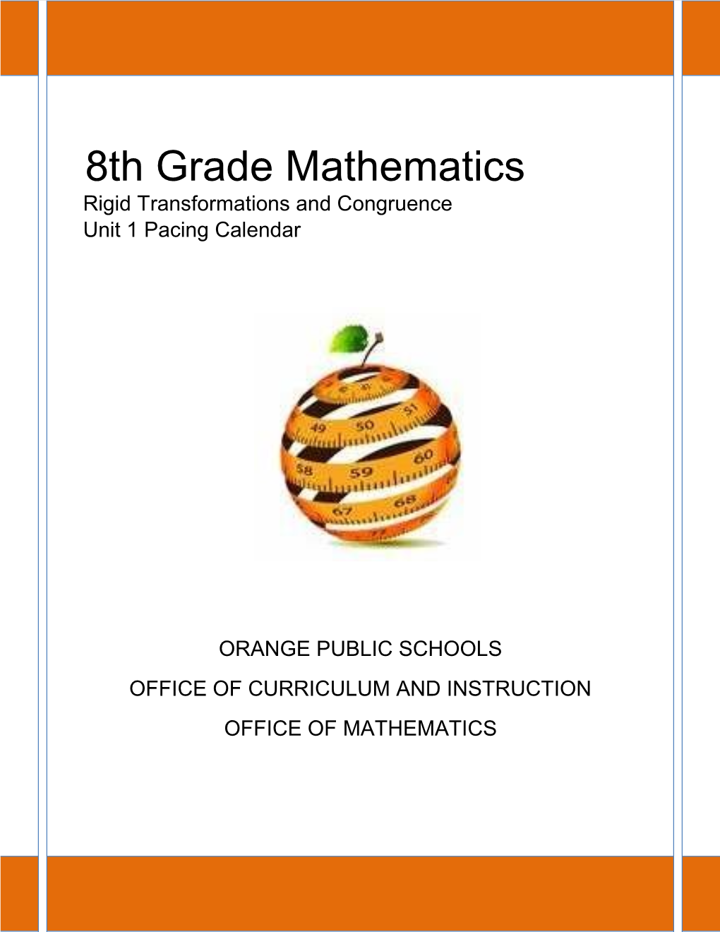 8Th Grade Mathematics Rigid Transformations and Congruence