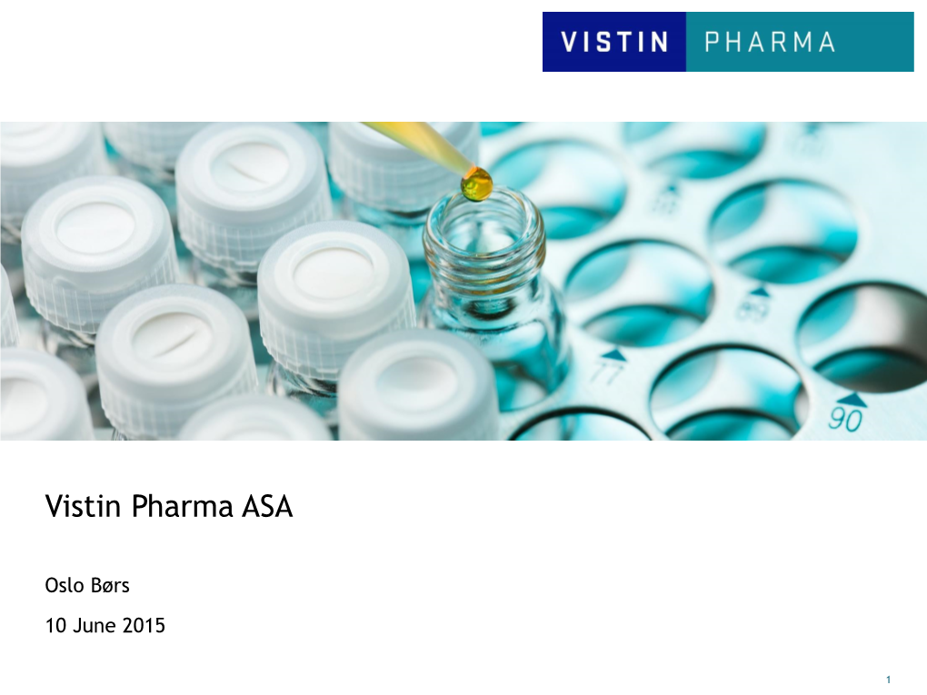 Vistin Pharma ASA