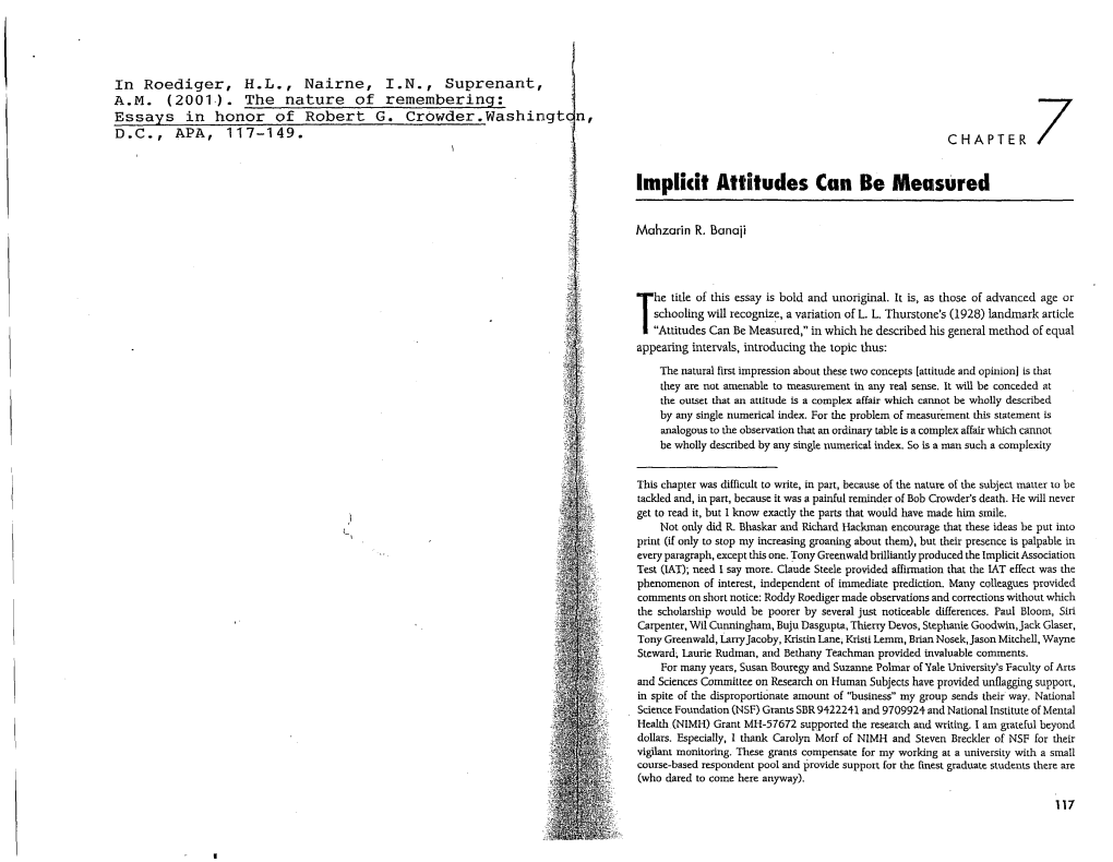 (2001). Implicit Attitudes Can Be Measured. in H. L