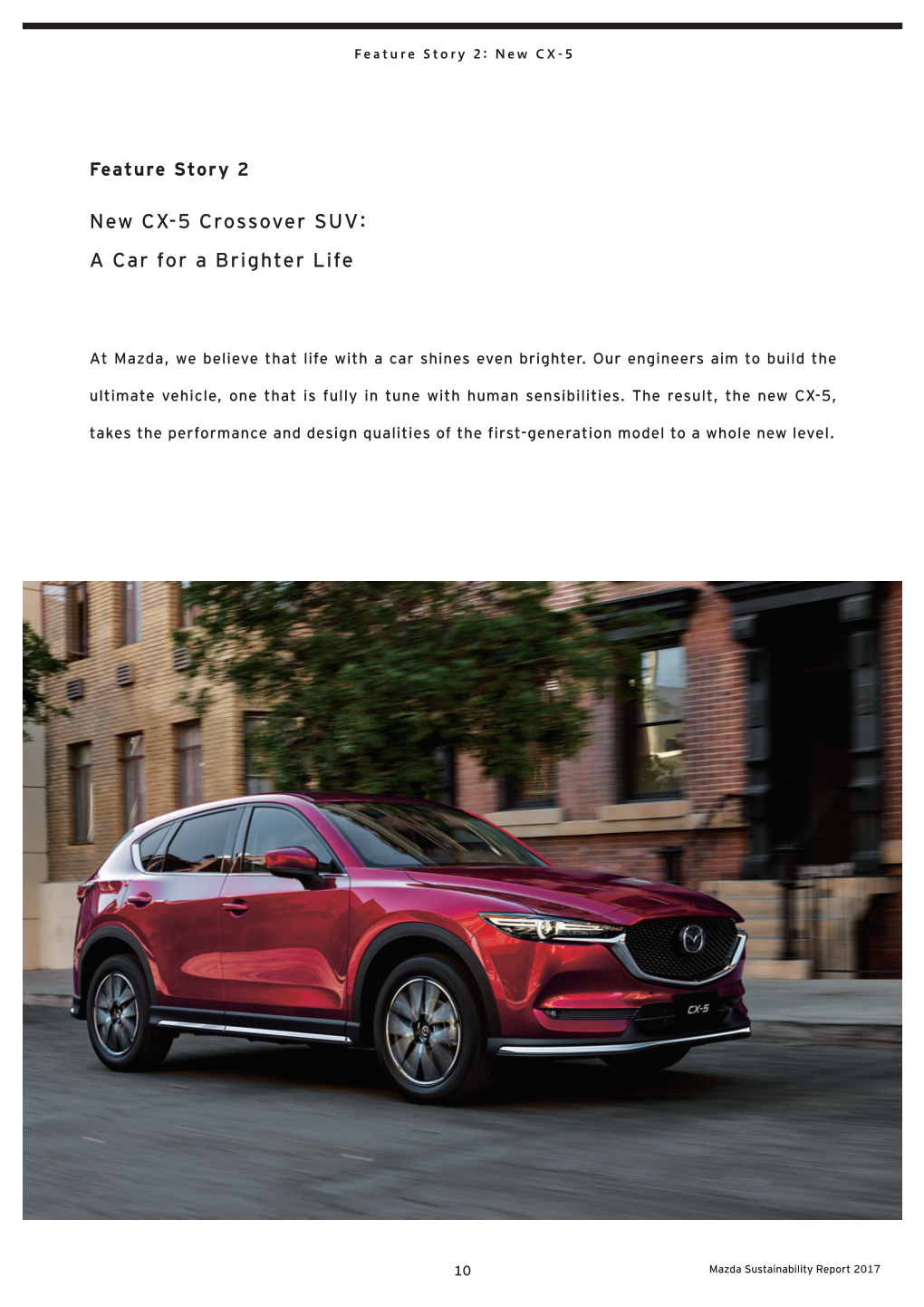 New CX-5 Crossover SUV: a Car for a Brighter Life