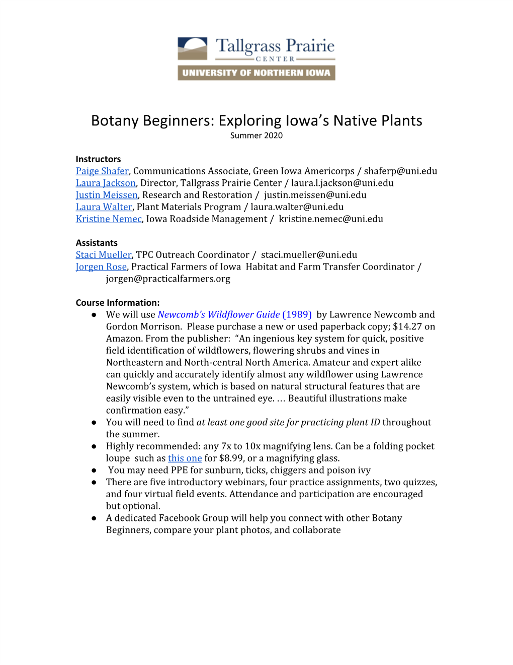 Botany Beginners: Exploring Iowa's Native Plants