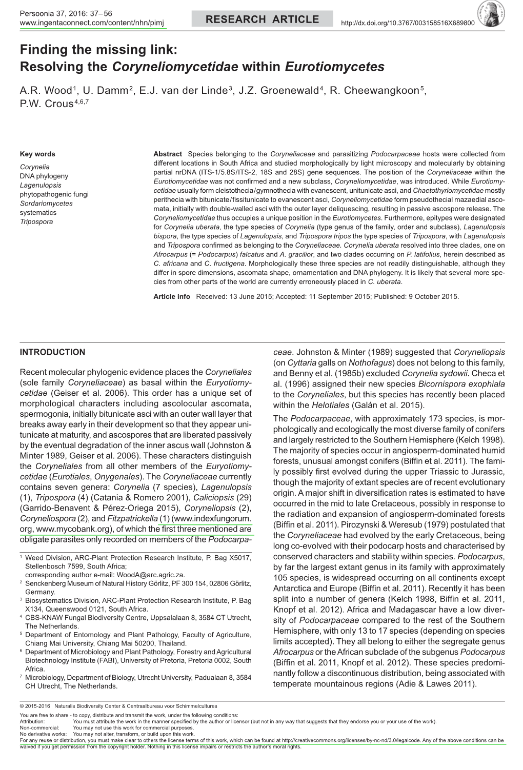 <I>Coryneliomycetidae</I> Within