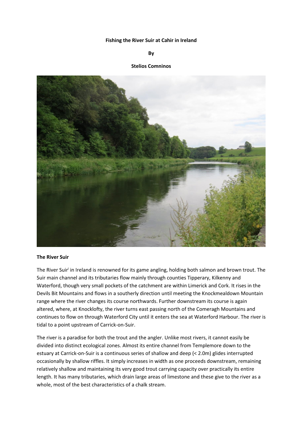 Fishing the River Suir at Cahir in Ireland by Stelios Comninos The