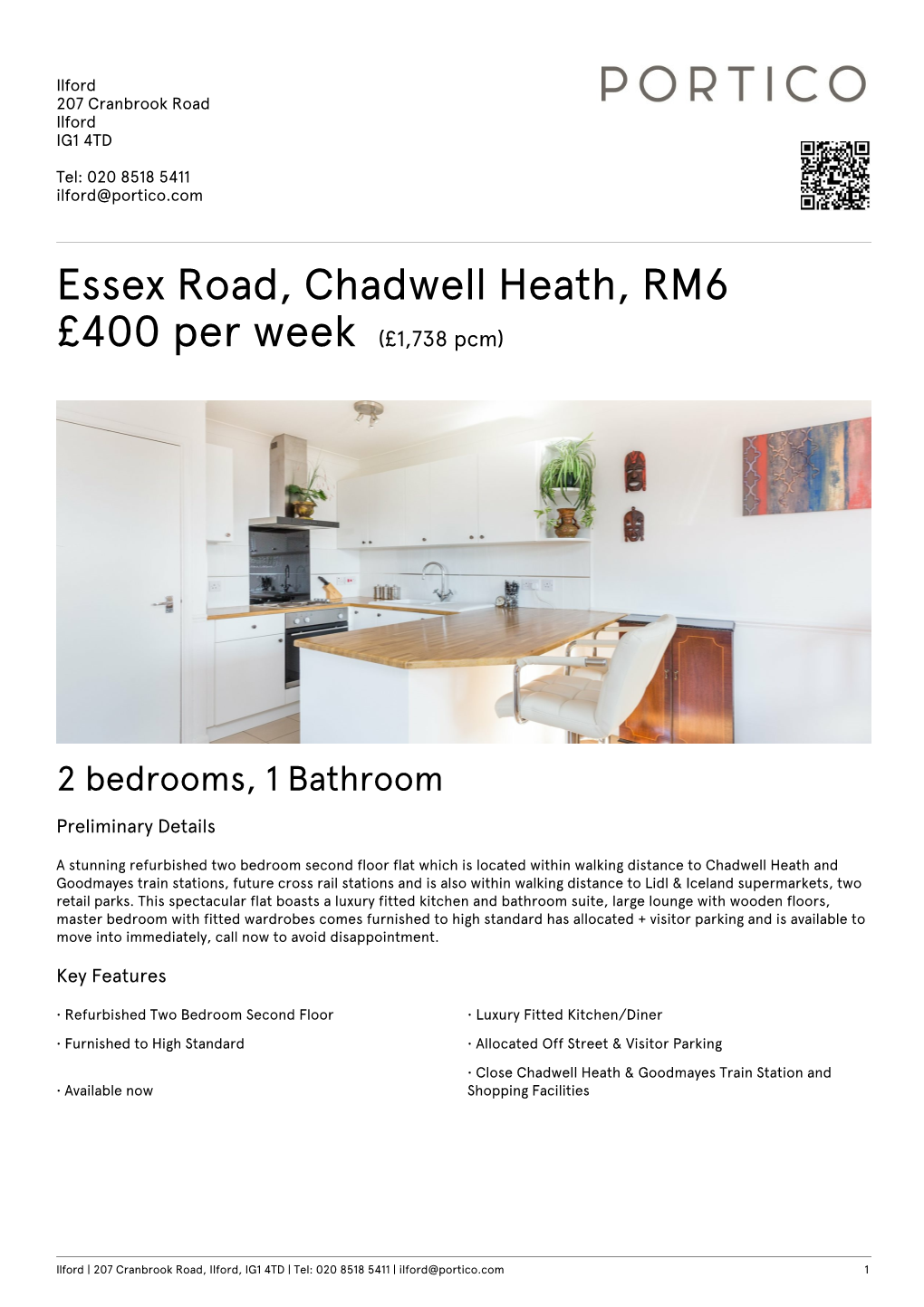 Essex Road, Chadwell Heath, RM6 £400 Per Week