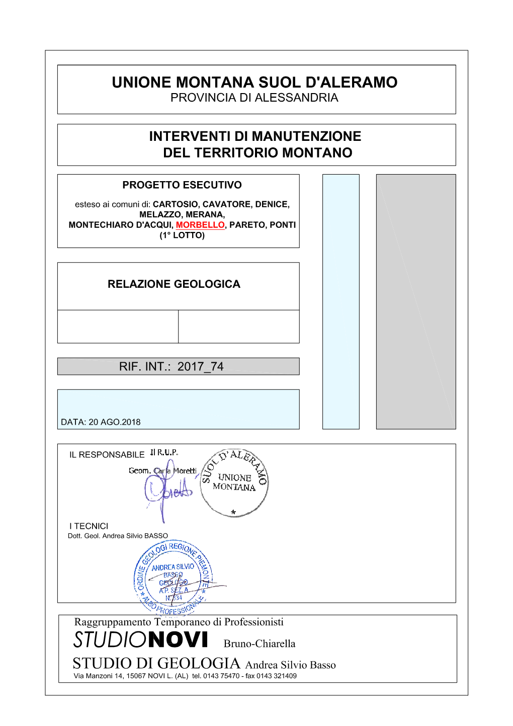 Rel. Geologica Morbello Esecutivo