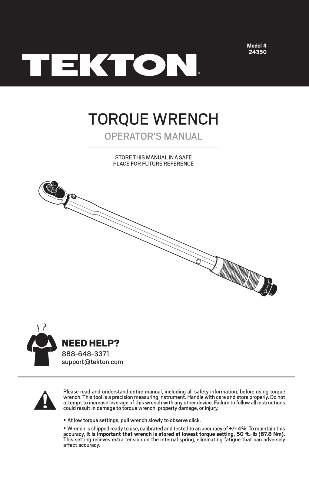 Torque Wrench Operator’S Manual