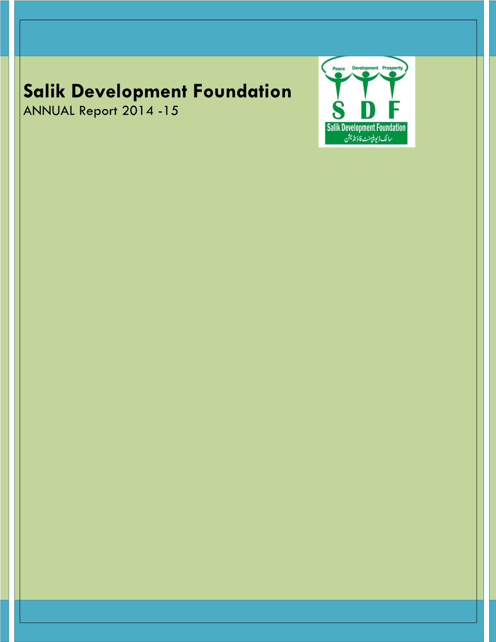 SDF Annual Report 2014