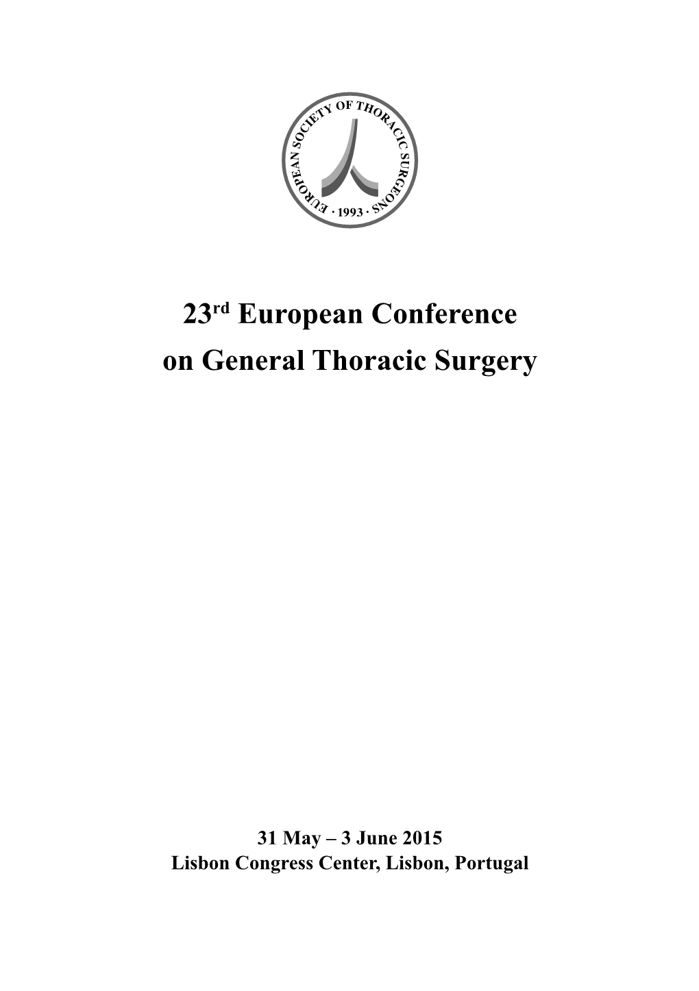 23Rd European Conference on General Thoracic Surgery