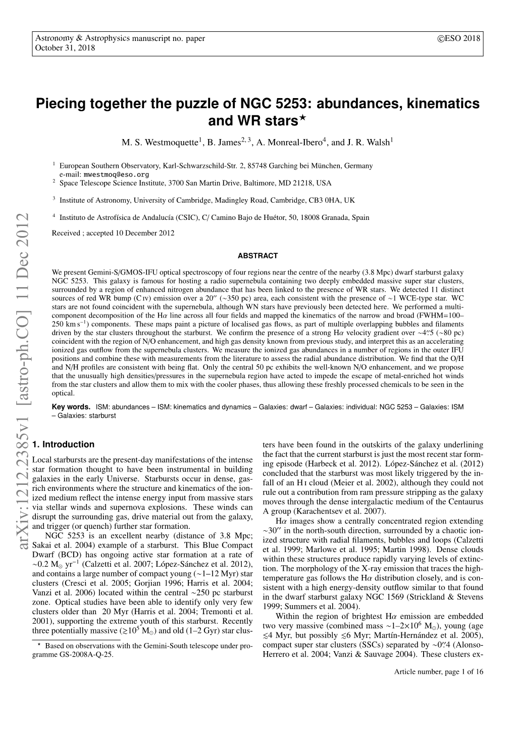 Piecing Together the Puzzle of NGC 5253: Abundances, Kinematics and WR Stars? M