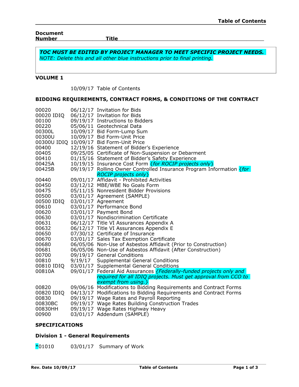 Bidding Requirements, Contract Forms and Conditions of the Contract s1