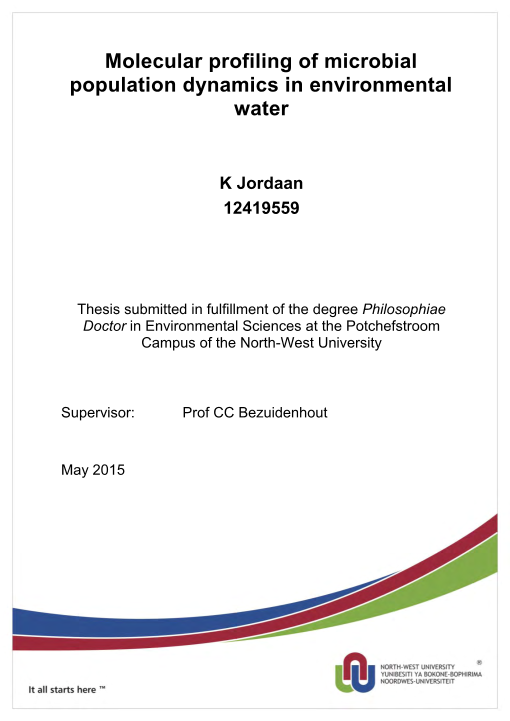 Molecular Profiling of Microbial Population Dynamics in Environmental Water