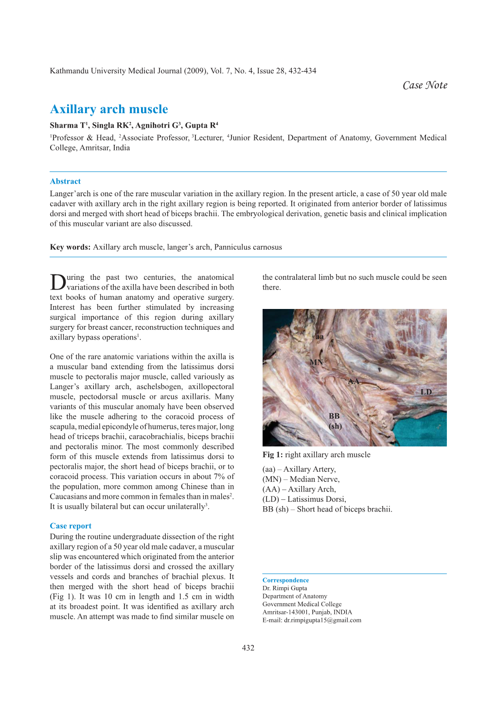 Axillary Arch Muscle