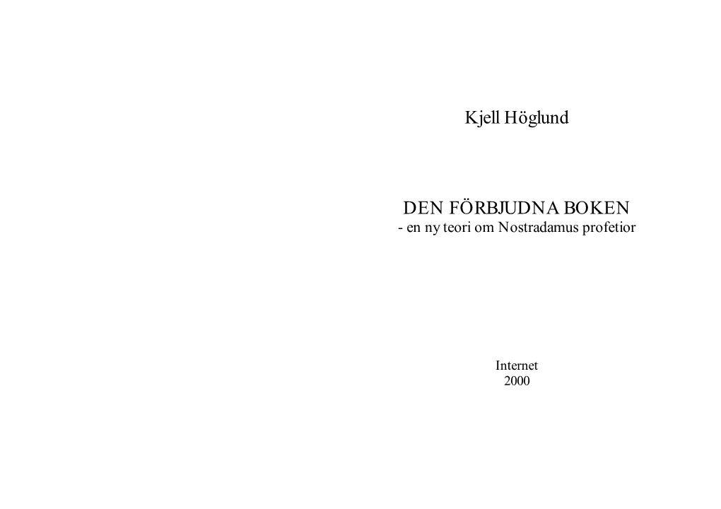 Kjell Höglund Den Förbjudna Boken 13