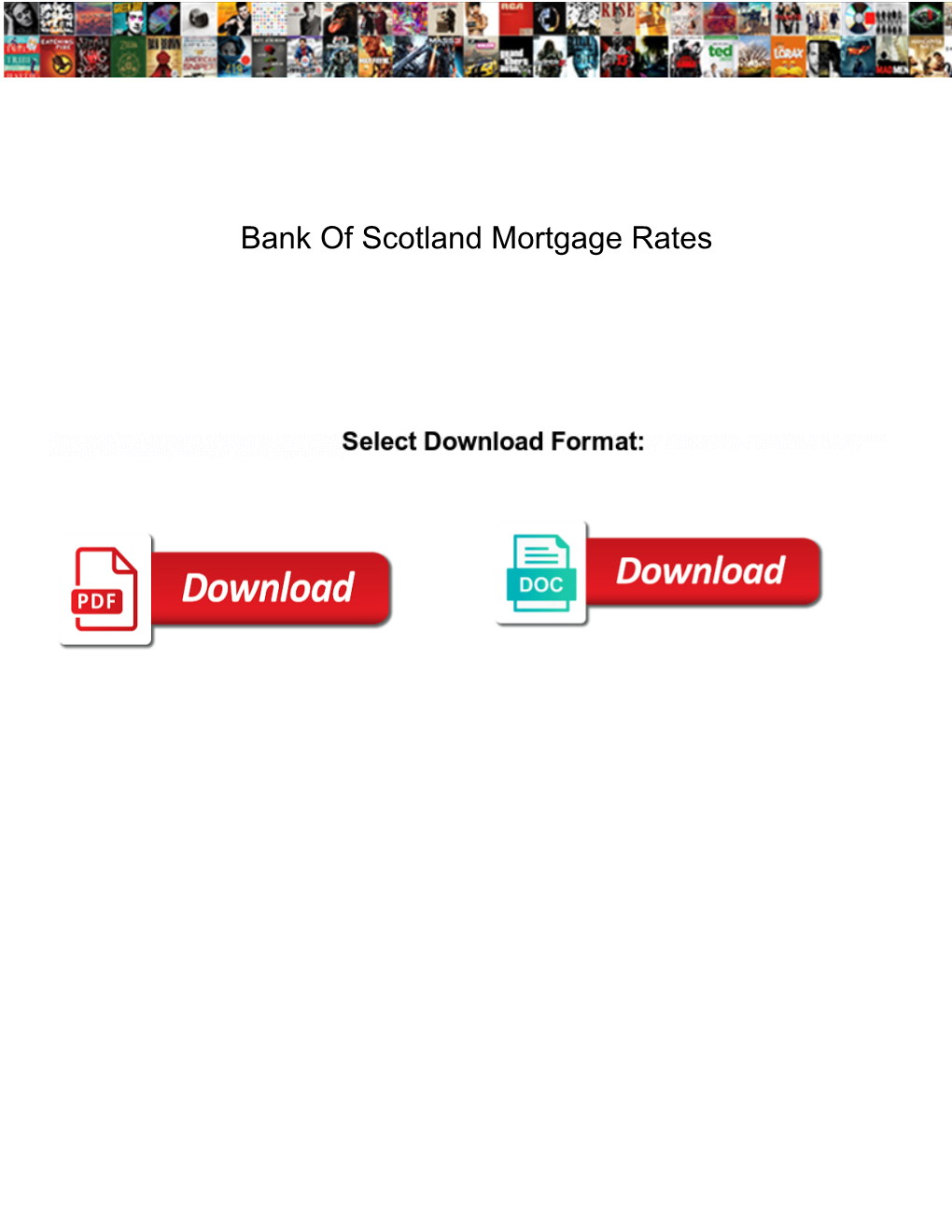 Bank of Scotland Mortgage Rates