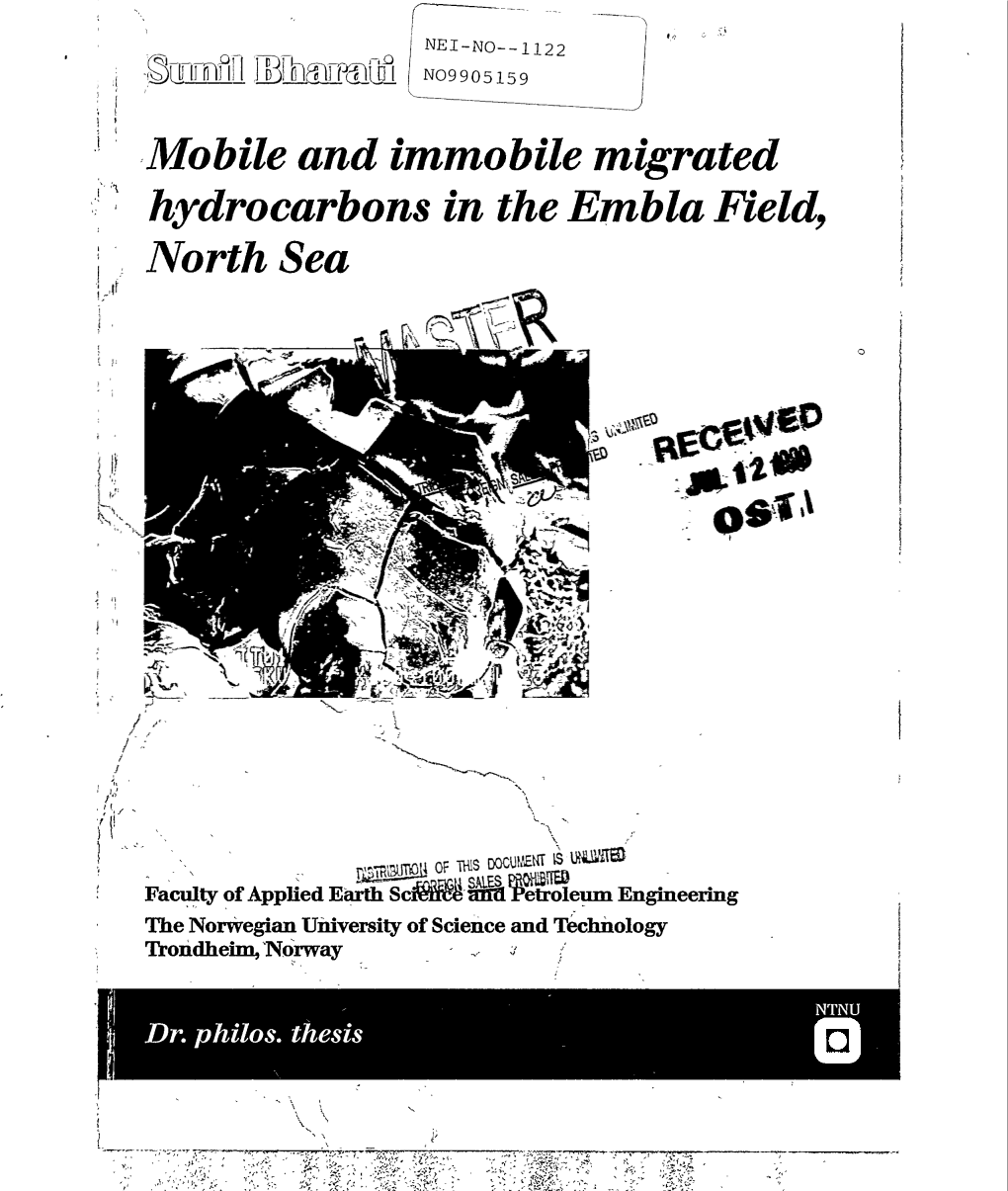 Mobile and Immobile Migrated Hydrocarbons in the Embla Field, I North Sea