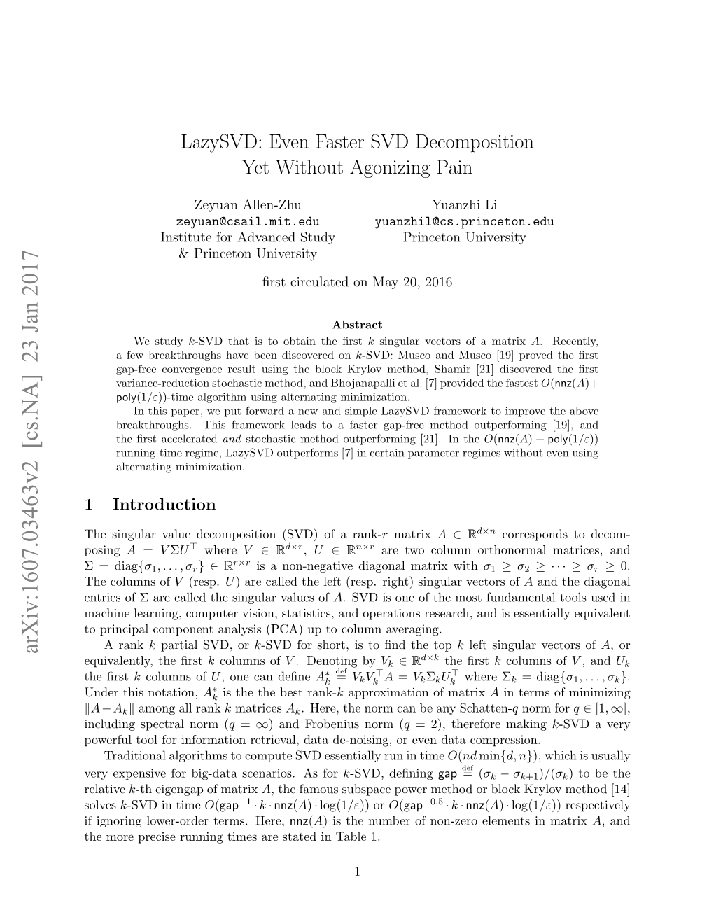 Lazysvd: Even Faster SVD Decomposition Yet Without Agonizing Pain