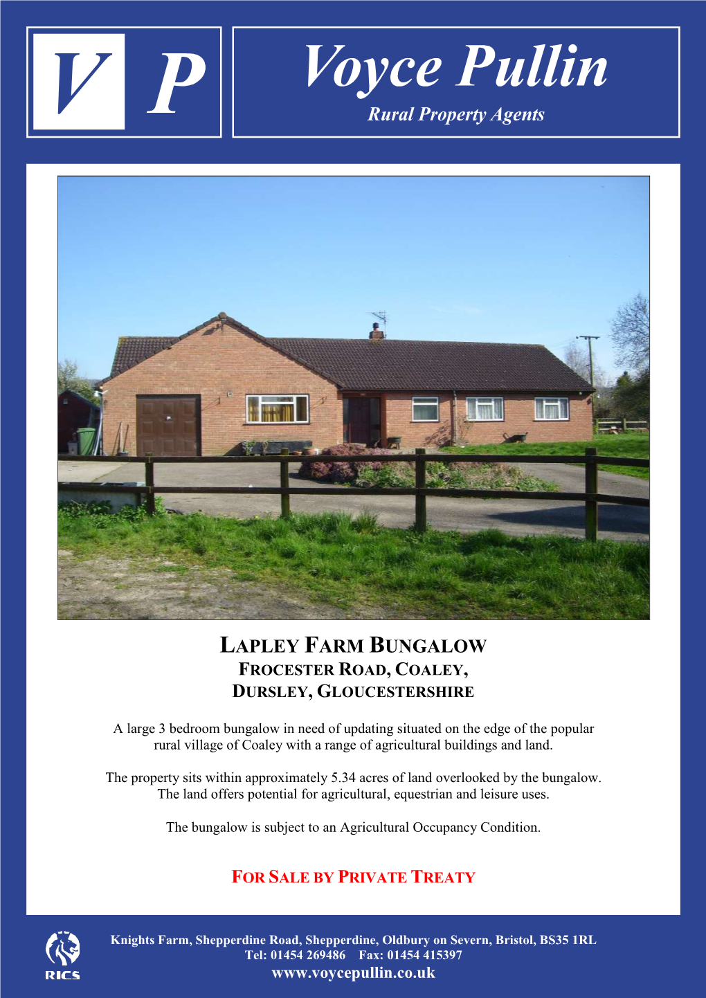 Lapley Farm Bungalow Frocester Road, Coaley