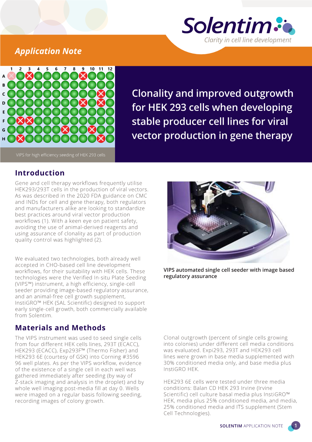 Clonality and Improved Outgrowth for HEK 293 Cells When Developing Stable Producer Cell Lines for Viral Vector Production in Gene Therapy