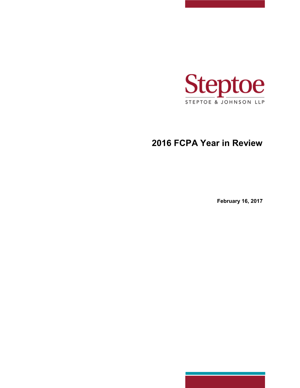 2016 FCPA Year in Review