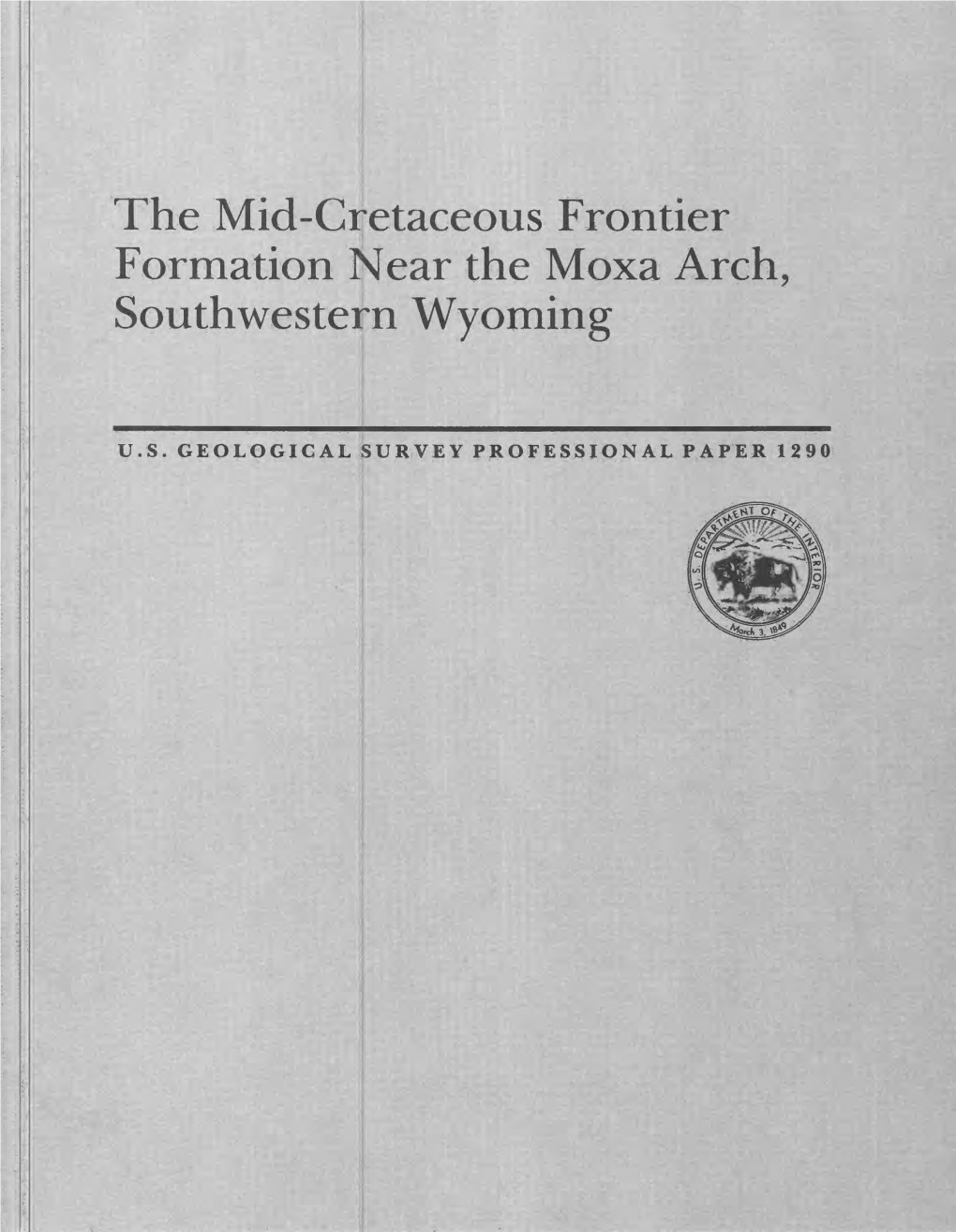 The Mid-Cretaceous Frontier Formation Near the Moxa Arch, Southwestern Wyoming