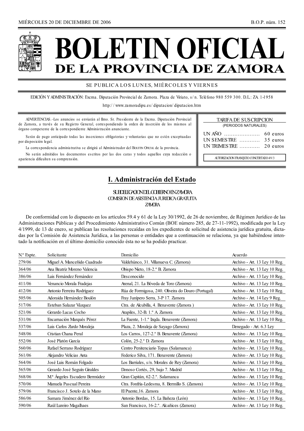 Boletin Oficial De La Provincia De Zamora