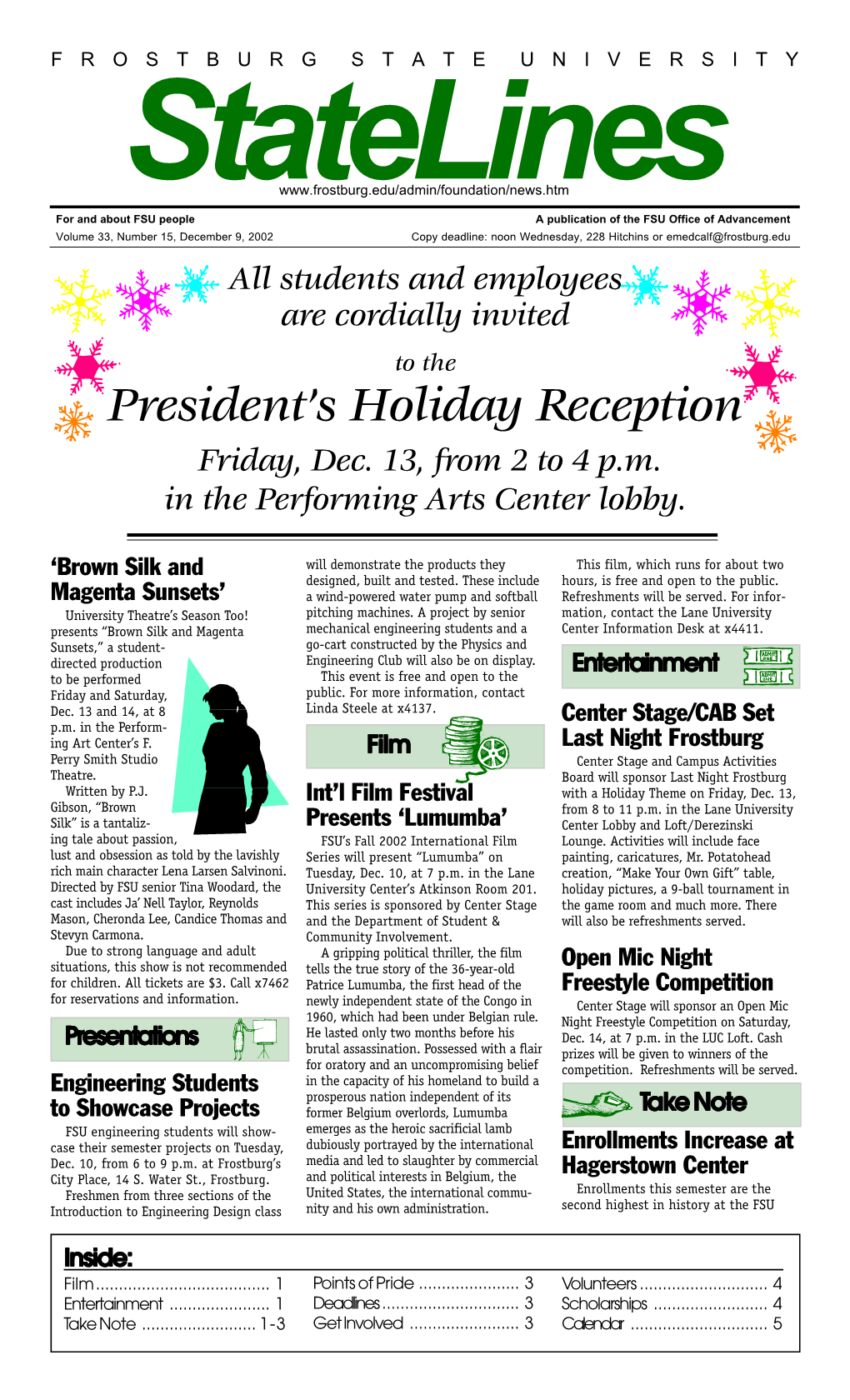 President's Holiday Reception